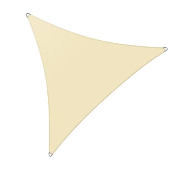 ROYAL SHADE 30 ft. x 30 ft. x 30 ft. Beige Triangle Pro Ring Sun Shade Sail Canopy Fabric Cloth