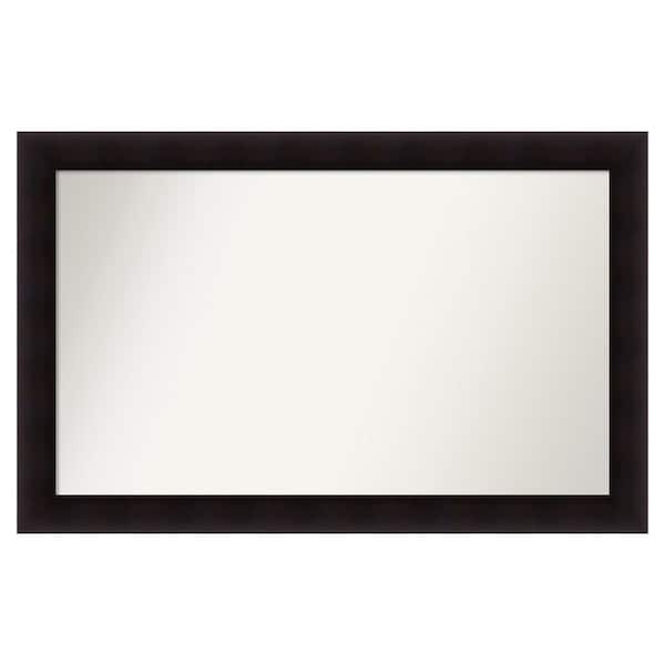 Portico Espresso 49.75 in. x 31.75 in. Custom Non-Beveled Wood Framed Batthroom Vanity Wall Mirror