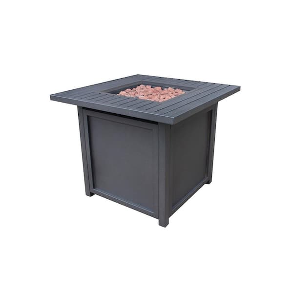 Enki Home 30 In 50000 Btu Square Brown, 30 Inch Outdoor Gas Fire Pit