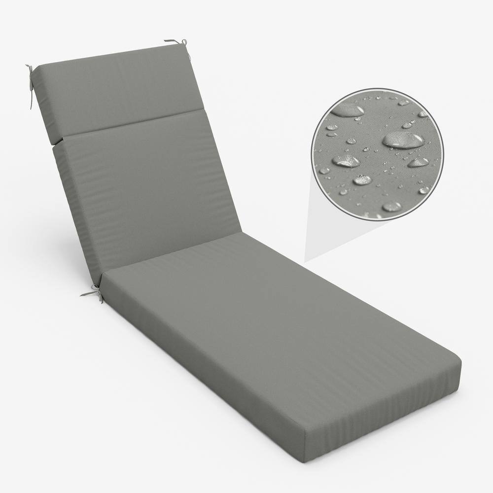 80 in. x 26 in. x 4 in. Outdoor Water-Resistant Replacement Chaise Lounge Seat Cushion Light Grey price history on PriceWatchPro