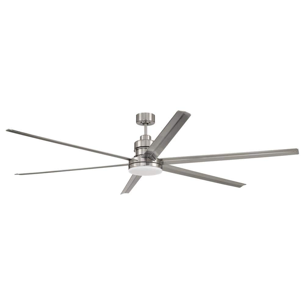 CRAFTMADE Mondo 80 in. Indoor Brushed Nickel Ceiling Fan and Integrated LED  Light Smart Wi-Fi Enabled Remote with Voice Activation 647881253905 - The  