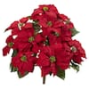 Nearly Natural Indoor 24 In. Poinsettia Artificial Plant (2-Set) 6077 ...