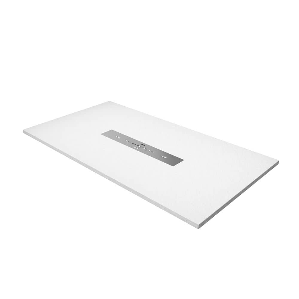 60 in. L x 32 in. W Alcove Shower Pan Base with Center Drain in White, Low Profile, Wheel Chair Access price history on PriceWatchPro