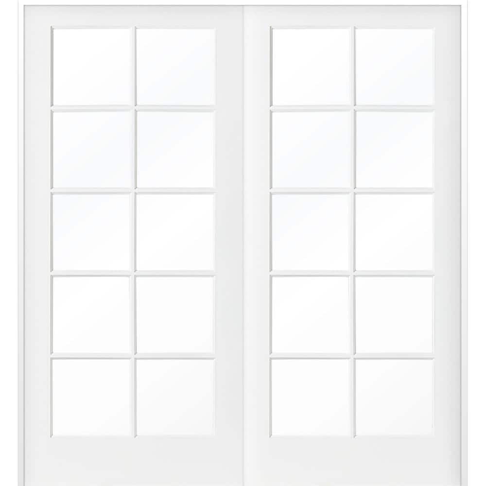 72 in. x 80 in. Craftsman Shaker 10-Lite Both Active MDF Solid Core Double Prehung French Door price history on PriceWatchPro