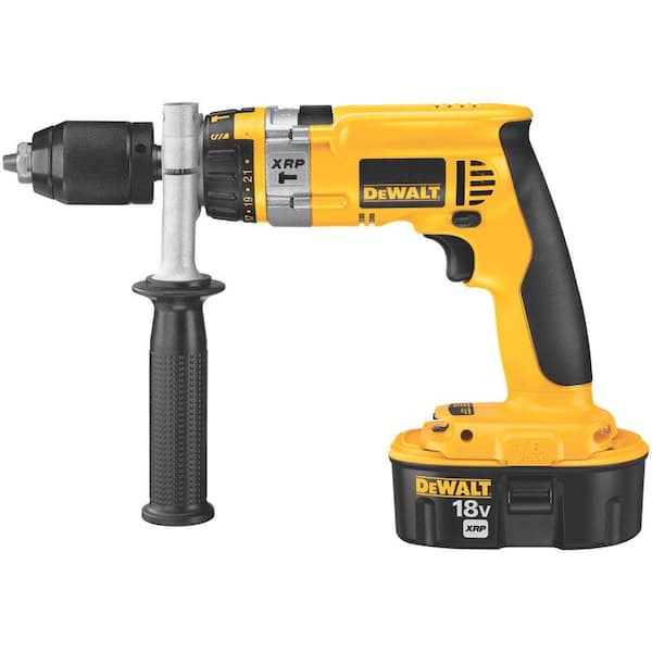 DEWALT 18-Volt XRP NiCd Cordless 1/2 in. Hammer Drill/Drill/Driver with (2) Batteries 2.4Ah, 1-Hour Charger and Case