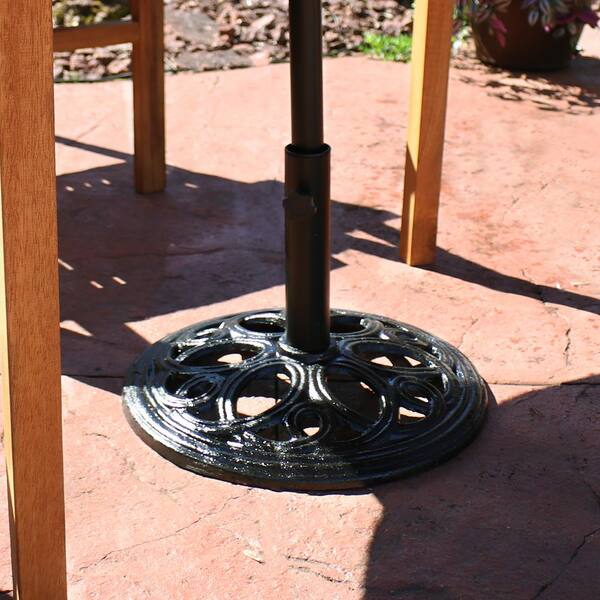 Sunnydaze 24 lbs. Cast Iron Patio Umbrella Base in Black YUK