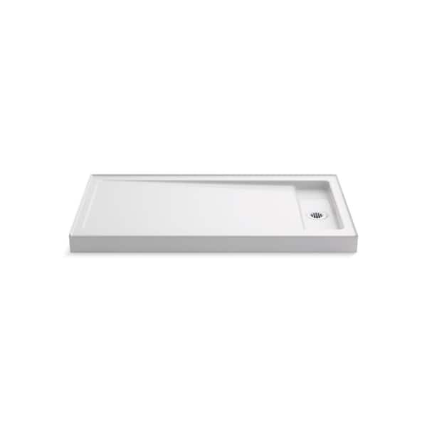 Bellwether 60 in. x 32 in. Cast Iron Single Threshold Shower Base with Right-Hand Center Drain in White