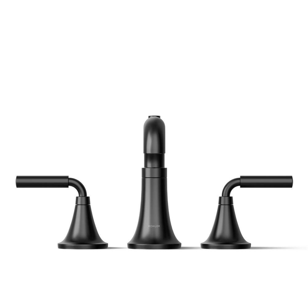Tone Matte Black Deck-Mount Bath Faucet with Diverter Spout