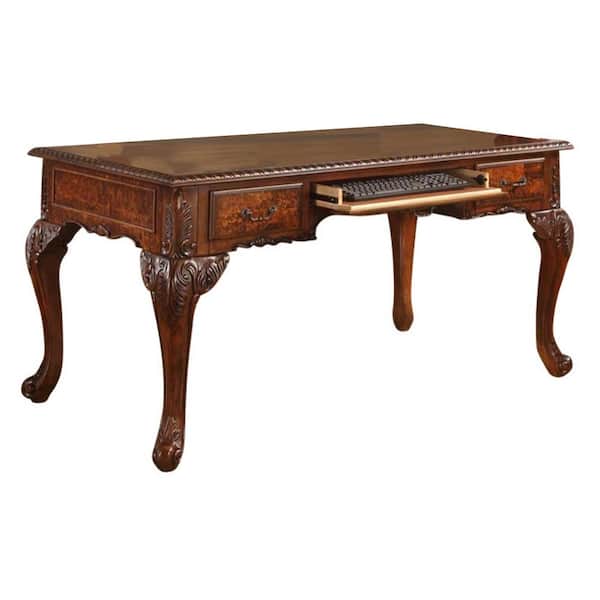 Best Master Furniture Princeton 60 in. Traditional Walnut Solid Wood ...