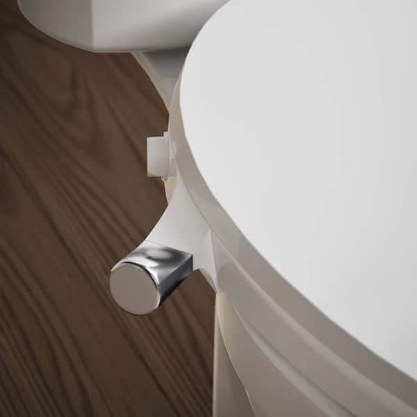 KOHLER Purewash M300 Non-Electric Bidet Seat for Elongated Toilets in White with Chrome Handles