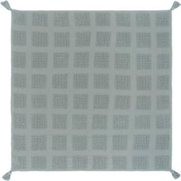 Unbranded Josephine Woven Jade Green All Natural Cotton Throw Blanket