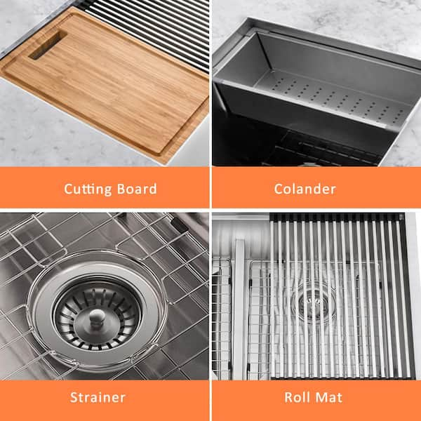 Cannon Stainless Steel Single Workstation Kitchen Sink with