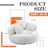 Product size diagram showing dimensions of the bean bag chair.