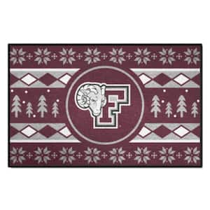 Fordham University Maroon Holiday Sweater 2 ft. x 3 ft. Starter Mat Accent Rug