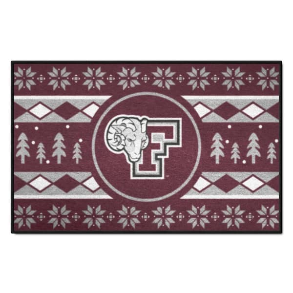 FANMATS Fordham University Maroon Holiday Sweater 2 ft. x 3 ft. Starter Mat Accent Rug