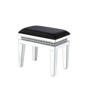 20 in. Silver Backless Metal Frame Bar Stool with Fabric Seat