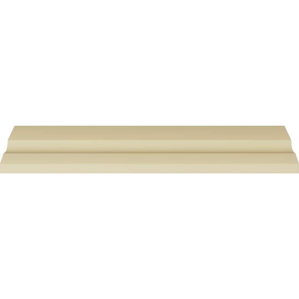 White Urethane Bead and Barrel Crown Moulding 3"H x 3"P x 94.5"L