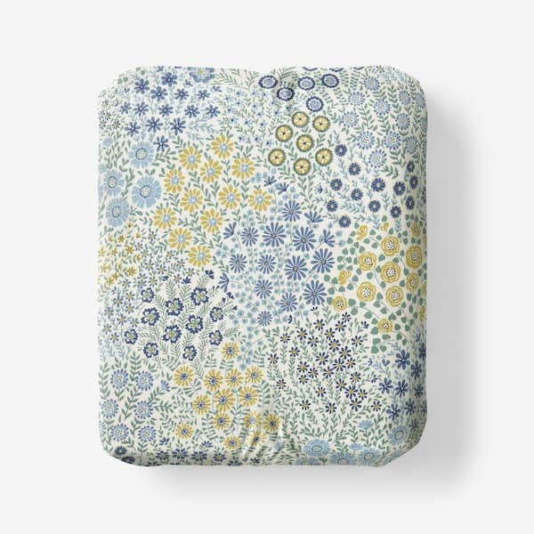 The Company Store Company Cotton Adley Ditsy Floral Navy Cotton Percale Twin XL Fitted Sheet