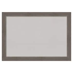 Alta Brown Grey Framed Grey Corkboard 41 in. x 29 in Bulletin Board Memo Board