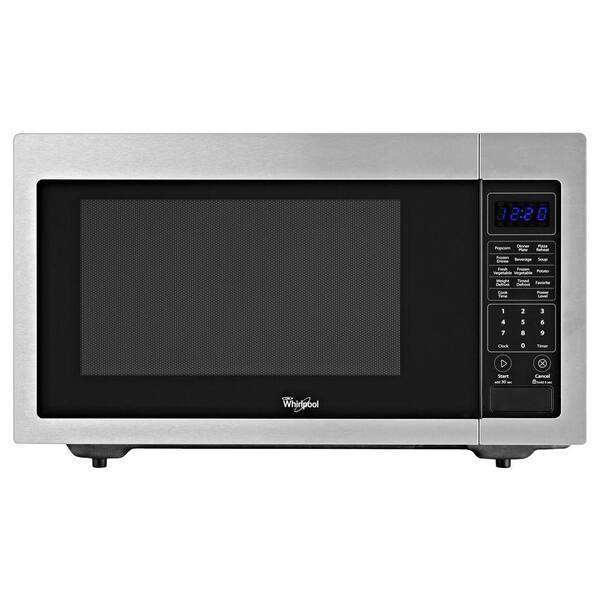 Whirlpool 1.6 cu. ft. Countertop Microwave in Stainless Steel, Built-In Capable with Sensor Cooking