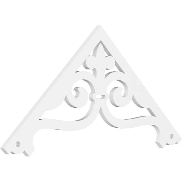 Ekena Millwork 1 in. x 48 in. x 22 in. (11/12) Pitch Finley Gable Pediment Architectural Grade PVC Moulding