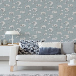 Blossom Blue Removable Peel and Stick Wallpaper
