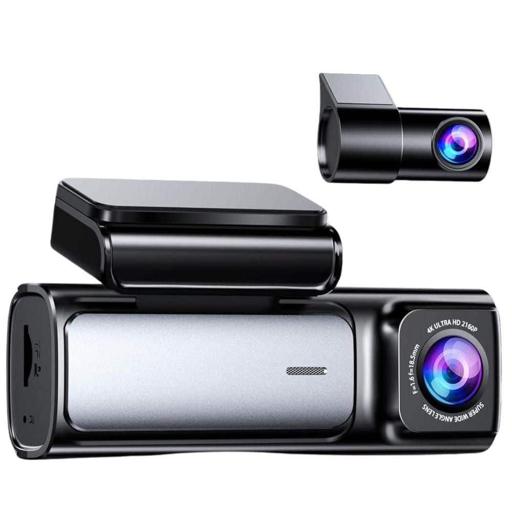 Dual 4K Dash Cam Front and Rear, Built-in 5G WiFi GPS, 64GB Card Included, 