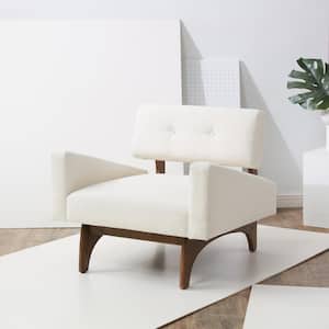 Davidson Ivory/Dark Brown Accent Chair
