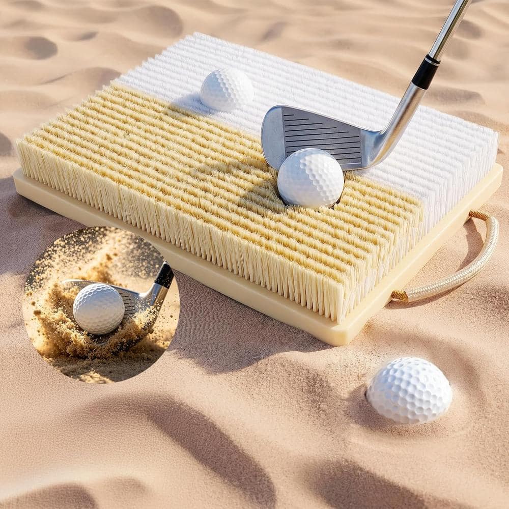 Golf Practice Mat Bunker, Shallow & Deep Simulation Sand Pit Strike, Trap Chipping Practice Mats with Handle Portable price history on PriceWatchPro