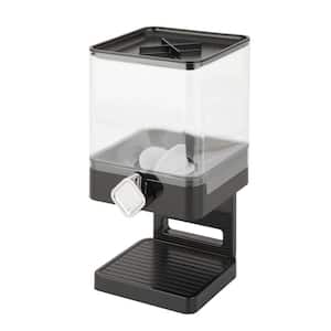 Cereal Dispenser with Portion Control, Black/Chrome
