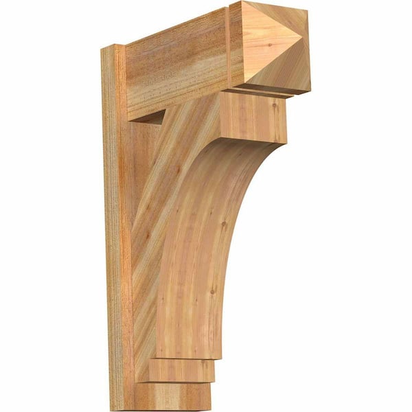 Ekena Millwork 8 in. x 28 in. x 20 in. Western Red Cedar Imperial Arts and Crafts Rough Sawn Outlooker