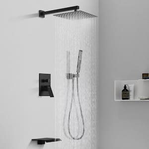 Single Handle 1 -Spray Shower Faucet 2.5 GPM with Pressure Balance Anti Scald in Matte Black