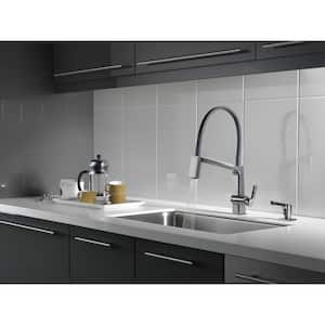 Pivotal Single-Handle Pull-Down Sprayer Kitchen Faucet with MagnaTite Docking in Arctic Stainless