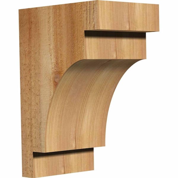 Ekena Millwork 6 in. x 8 in. x 12 in. Western Red Cedar Mediterranean Rough Sawn Corbel