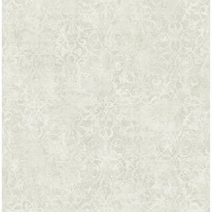 Brilliant Rustic Metallic Champagne and Off-White Scroll Paper Strippable Roll (Covers 56.05 sq. ft.)
