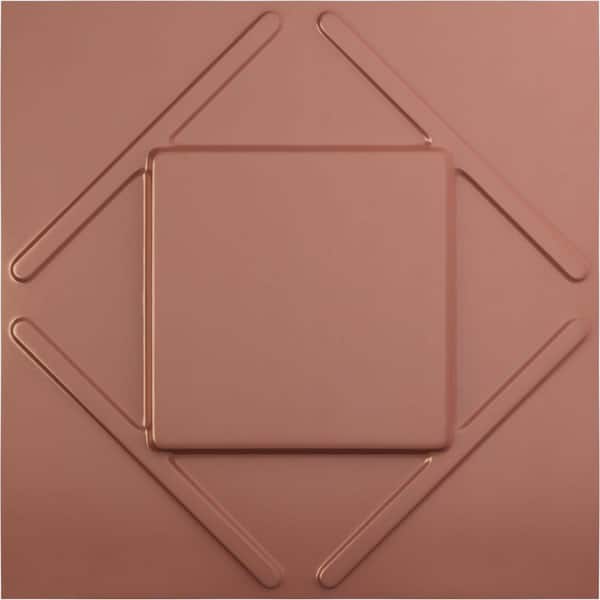 Ekena Millwork 19 5/8 in. x 19 5/8 in. Aubrey EnduraWall Decorative 3D Wall Panel, Champagne Pink (12-Pack for 32.04 Sq. Ft.)