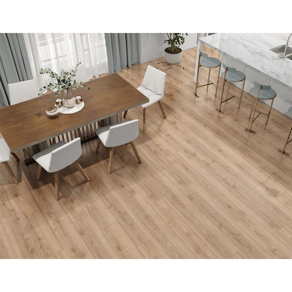 Russell Bay Ash 12 mm T x 8.03 in. W Waterproof Laminate Wood Flooring (15.9 sq. ft./case)