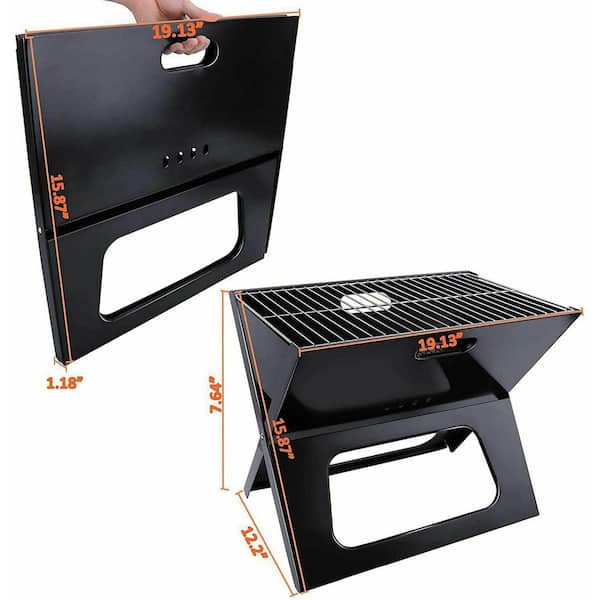 Folding Portable Barbecue Charcoal Grill, Moclever Stainless Steel Small  Charcoal Grill, Mini BBQ Tool Kits for Outdoor Cooking Camping Picnics Beach