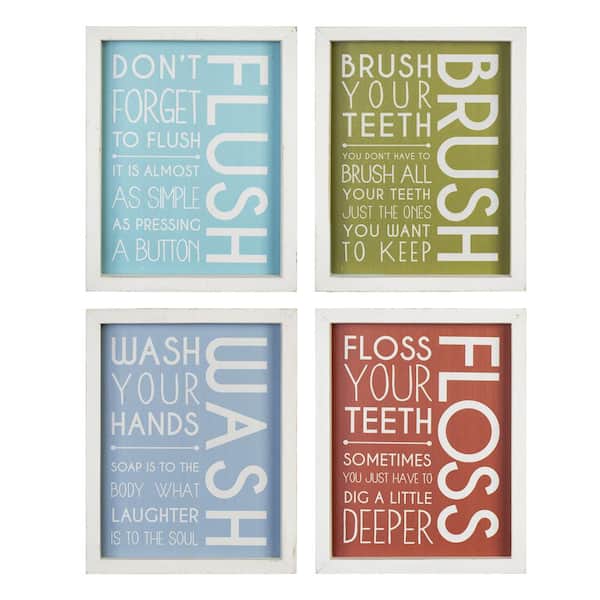 Brush Your Teeth Home Bathroom Print Toilet Funny Wall Decor Art Photo Gift 