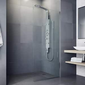 Mateo 60 in. H x 7 in. W 6-Jet Shower Panel System with Fixed Rainhead and Hand Shower Wand in Stainless Steel