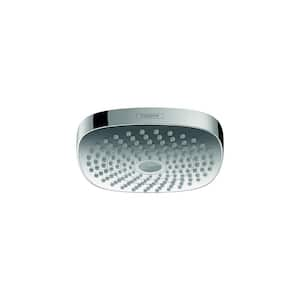 Croma Select E 2-Spray Patterns 7.4 in. Wall Mount Fixed Shower Head in Chrome