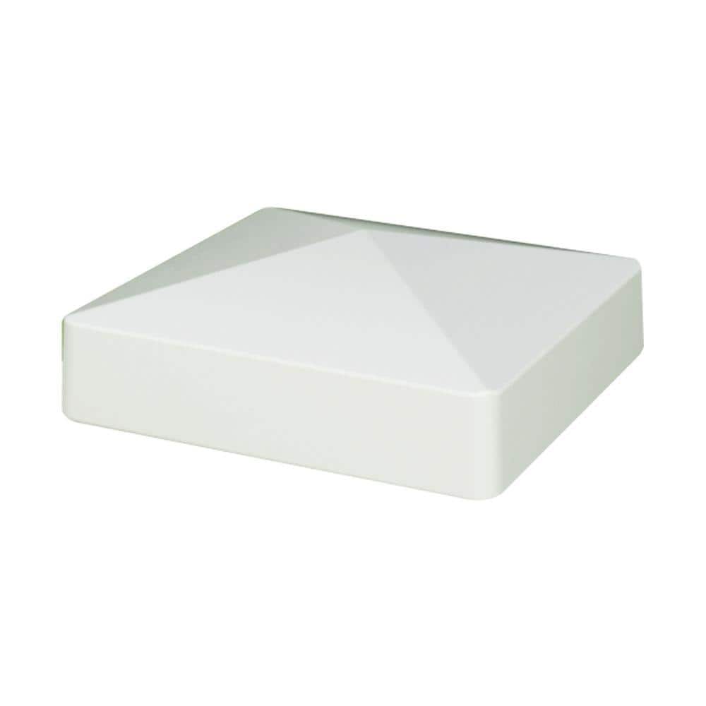 Veranda 5 in. x 5 in. White Vinyl Pyramid Fence Post Cap 116090