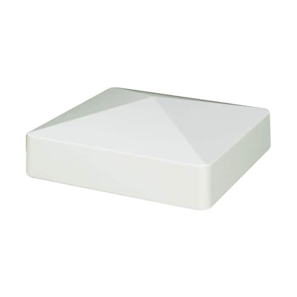 Veranda 5 in. x 5 in. White Vinyl Pyramid Fence Post Cap