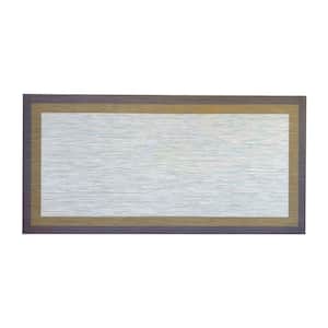 Aspen Beige Vinyl Home Kitchen Mat Waterproof Area Rug for Indoor/Outdoor 24 in. x 47 in.