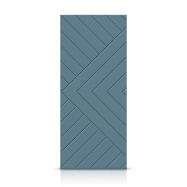CALHOME 32 in. x 80 in. Hollow Core Dignity Blue Stained Composite MDF Interior Door Slab