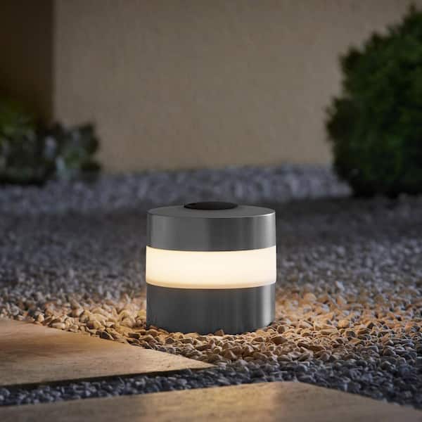 Lakeview 100 Lumen Low Voltage Silver Hardwired Integrated LED Weather Resistant Outdoor Path Light