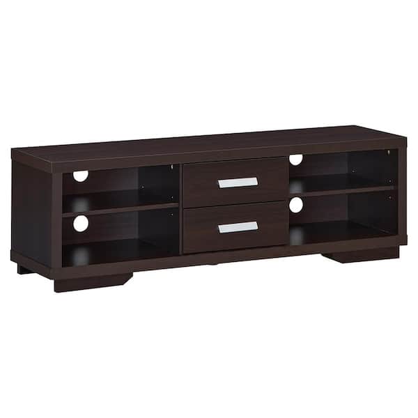 Costway 59 in. TV Stand Entertainment Center Hold up to 65 in. TV with Storage Shelves and Drawers