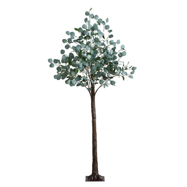 Nearly Natural 6 ft. Lighted Artificial Eucalyptus Tree with 420 Warm White LED Lights