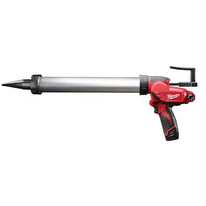 M12 12V Lithium-ion Cordless 20 oz. Aluminum Barrel Adhesive and Caulk Gun Kit with (1) 1.5Ah Battery & Charger