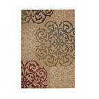 Ava Hana Beige/Blue/Green/Ivory/Red 5 ft. x 8 ft. Area Rug